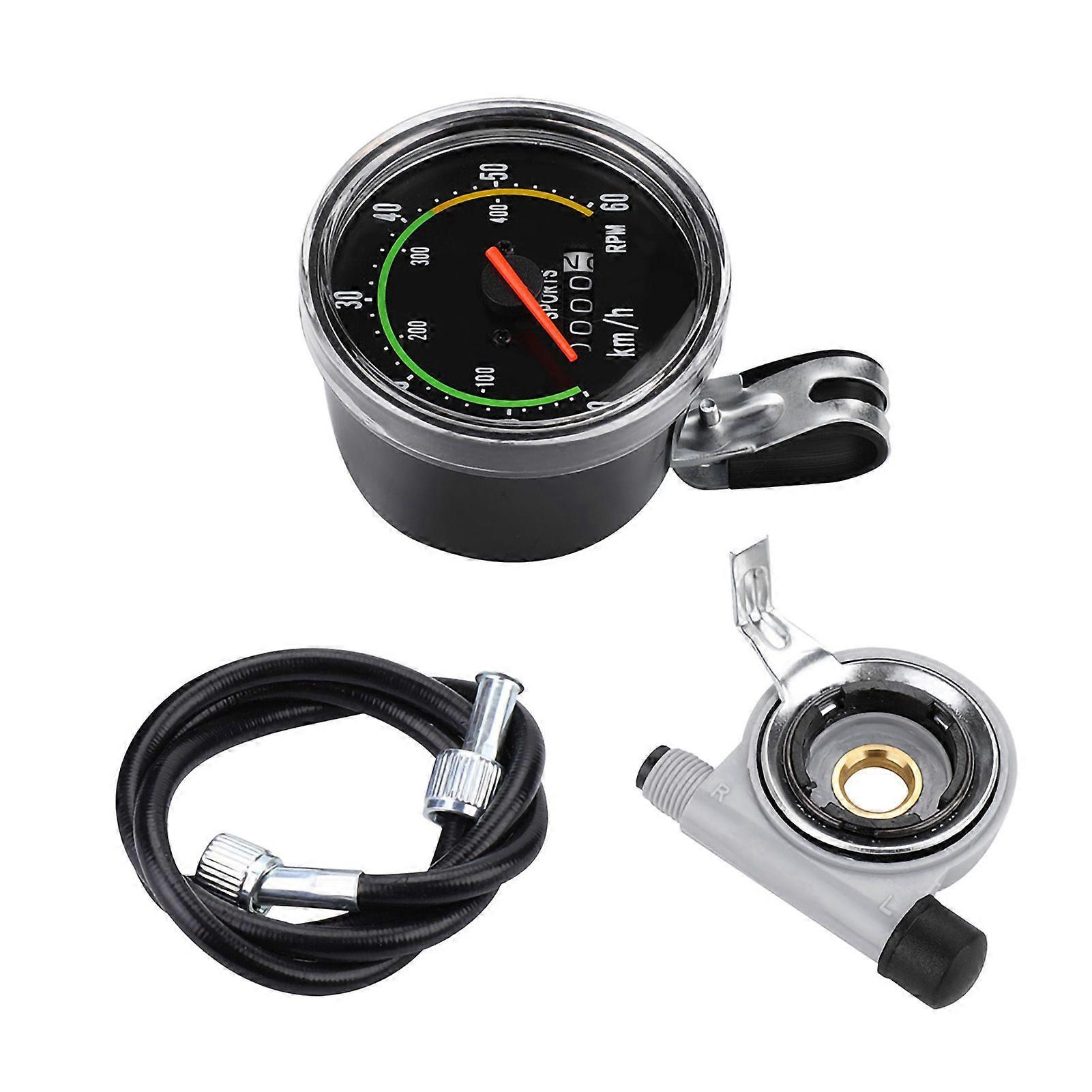 Mechanical Bicycle Computer Bike Speedometer Odometer Cycling Stopwatch Cyclocomputer