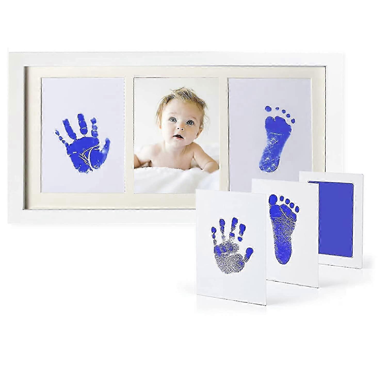 Beautiful Baby Handprint and Footprint Keepsake Set with Elegant Picture Frame - Perfect First Year Memory Gift