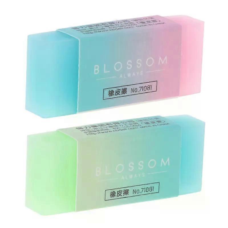 P82F Soft Durable Flexible Cube Cute Colored Pencil Rubber Erasers For School