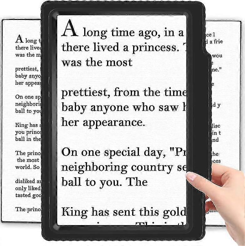 5x Magnifying Glass for Reading, Large Lightweight Magnifier with Full Page View, Ideal Handheld Magnifier for Small Print Books