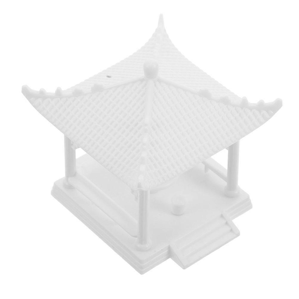Mini Pavilion Assembly Model for Decoration 3Pcs Plastic Craft