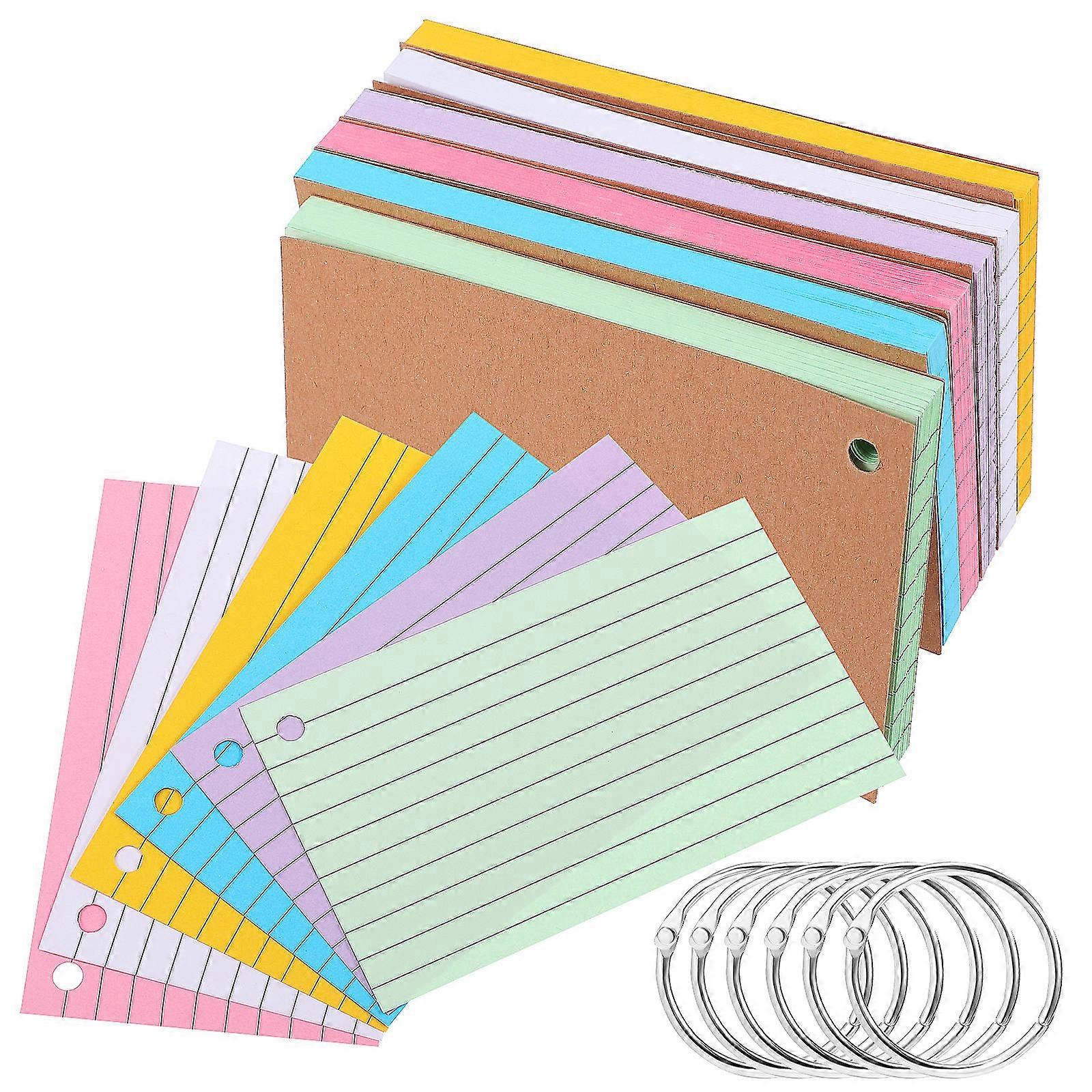 Small Index Cards for Writing 24Pcs Lined Flash Cards with Ring