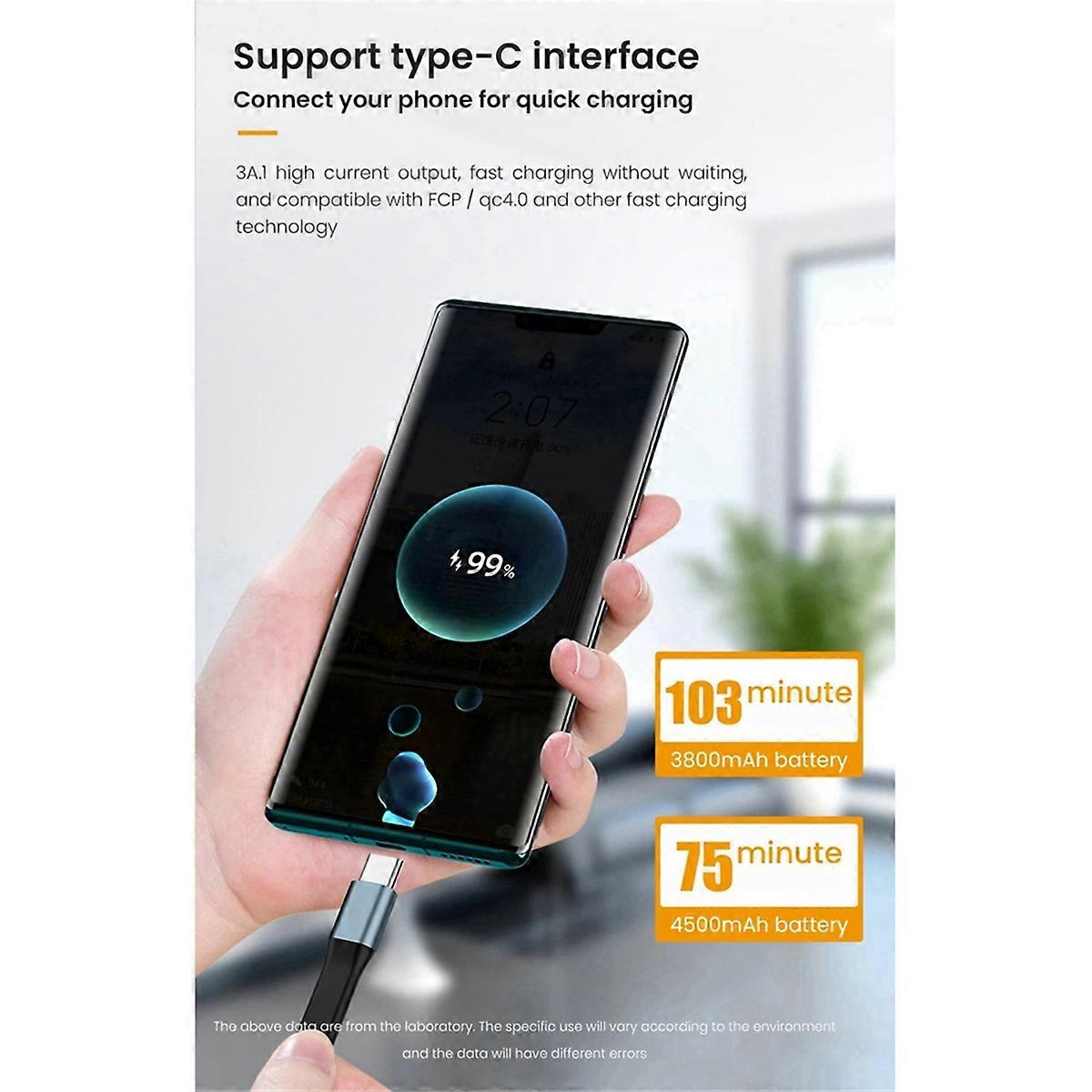 Mini 3A USB Type-C Fast Charging Data Cable for Type C USB Devices,A