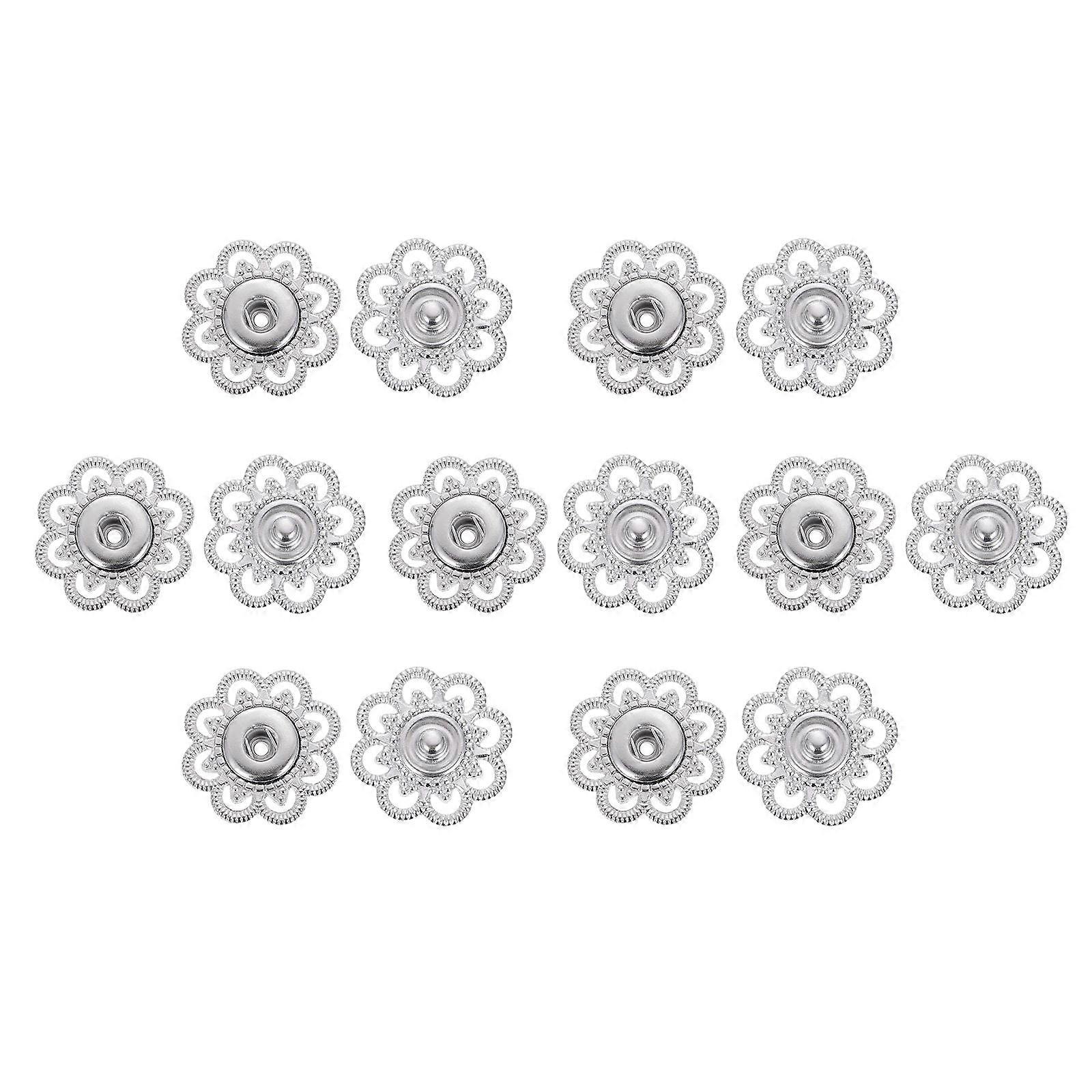 Coat Button Overcoat Snap Fasteners for Clothing Sewing 20Pairs Alloy