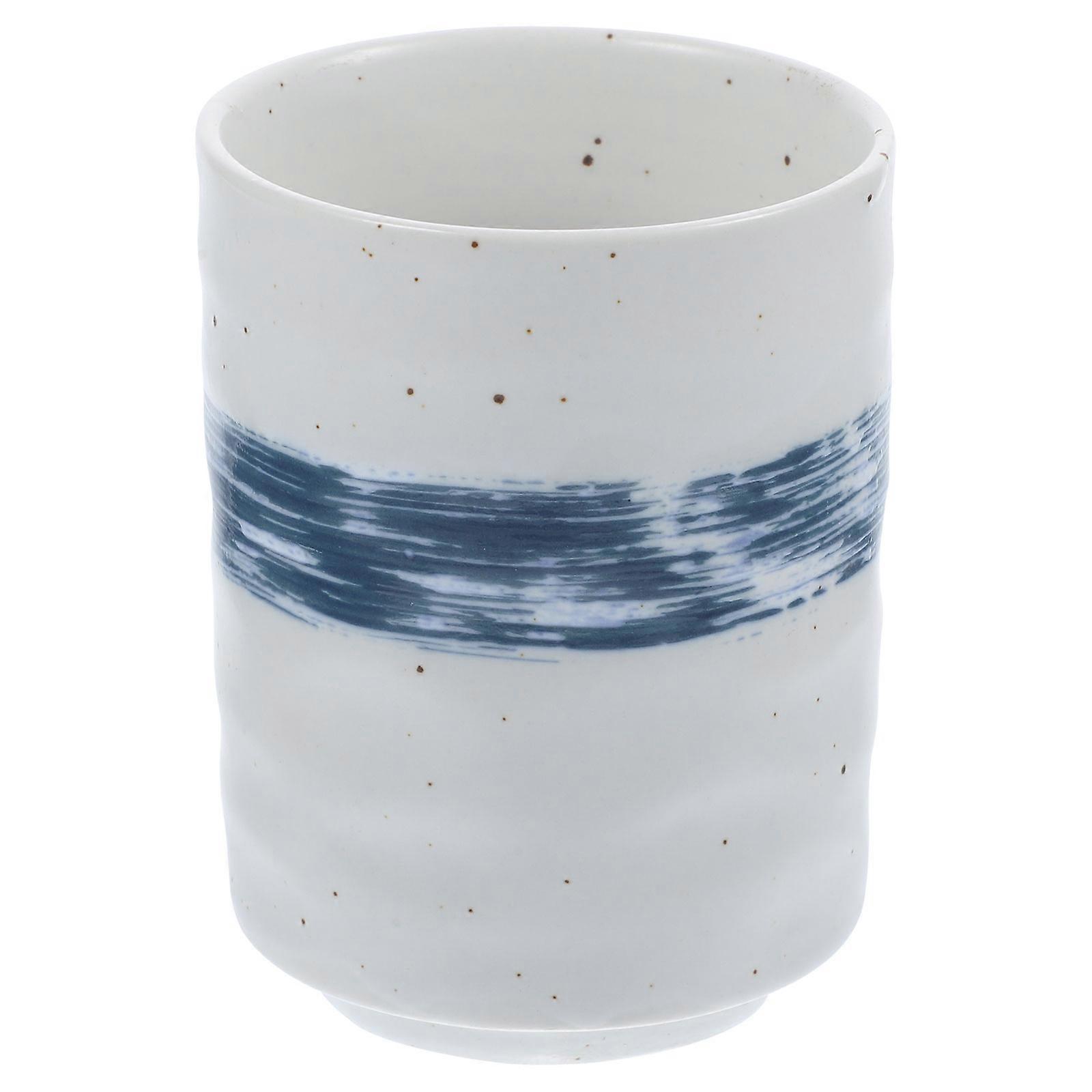 Japanese-Style Ceramic Teacups 2Pcs For Home Use And Tea Drinking 10X7.5X7.5CM Beige High Temperature Resistance