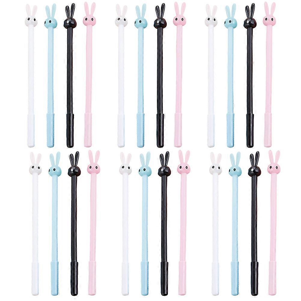 Students Bunny Sign Pens 72 Pcs Adorable Cartoon Gel Pens for Comfortable Writing Experience in Assorted Color Perfect for School and Office