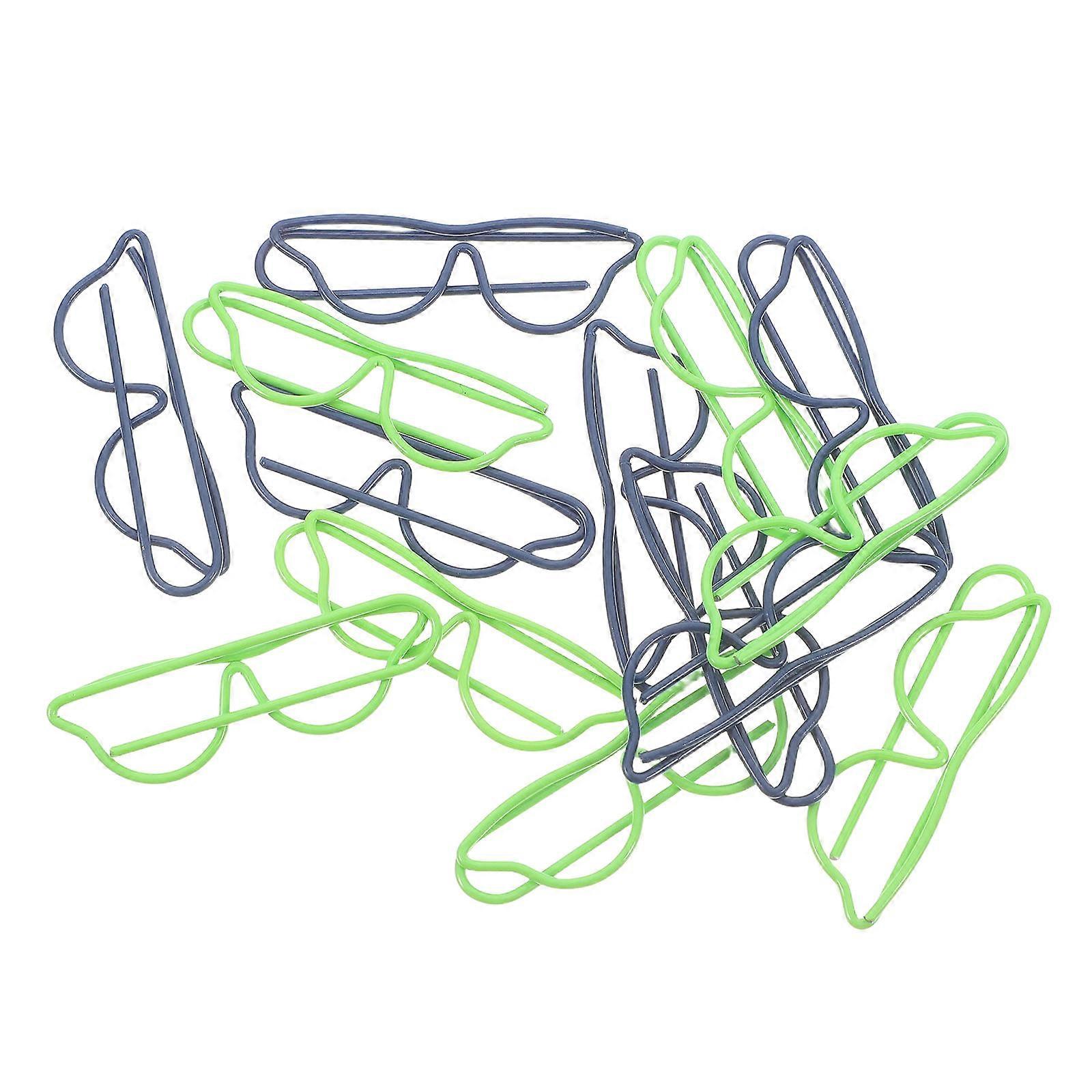 Funny Paper Clips Glasses Shaped Metal Clips for Notebook Organization 120Pcs