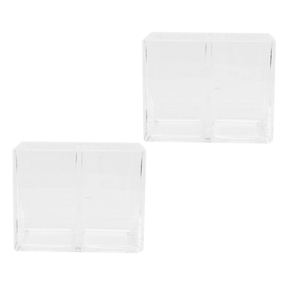 Acrylic Pen Organizer for Storage 2Pcs Transparent Brush Holders