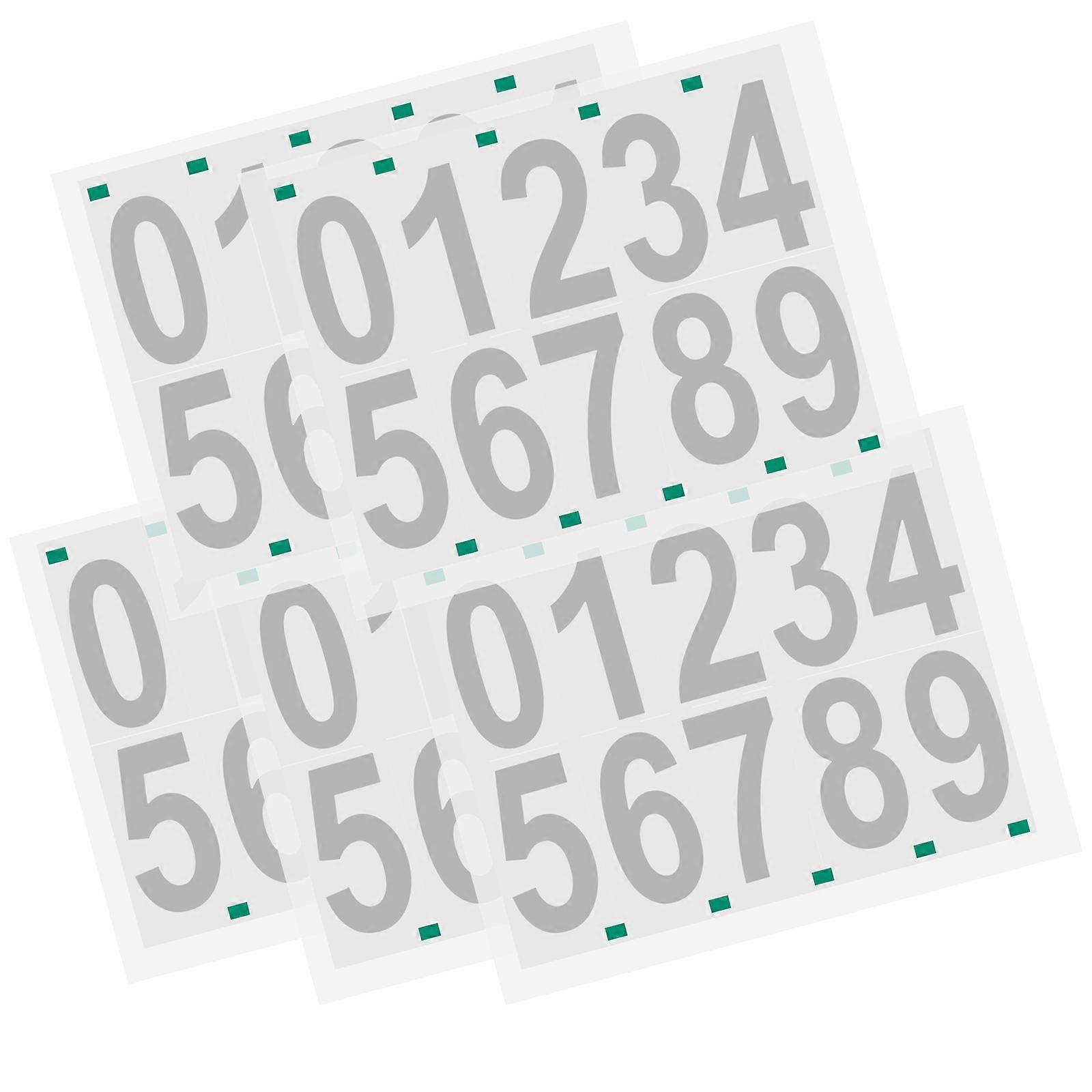 Outdoor Use Vinyl Number Stickers For House Identification And Window Markers 5 Sheets UV-Resistant Appearance