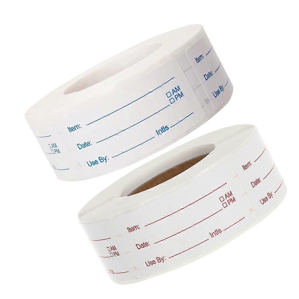 Food Storage Stickers 6 Rolls Rectangular Container Labels Kitchen Items Food Storage Management 2×1×0.1in