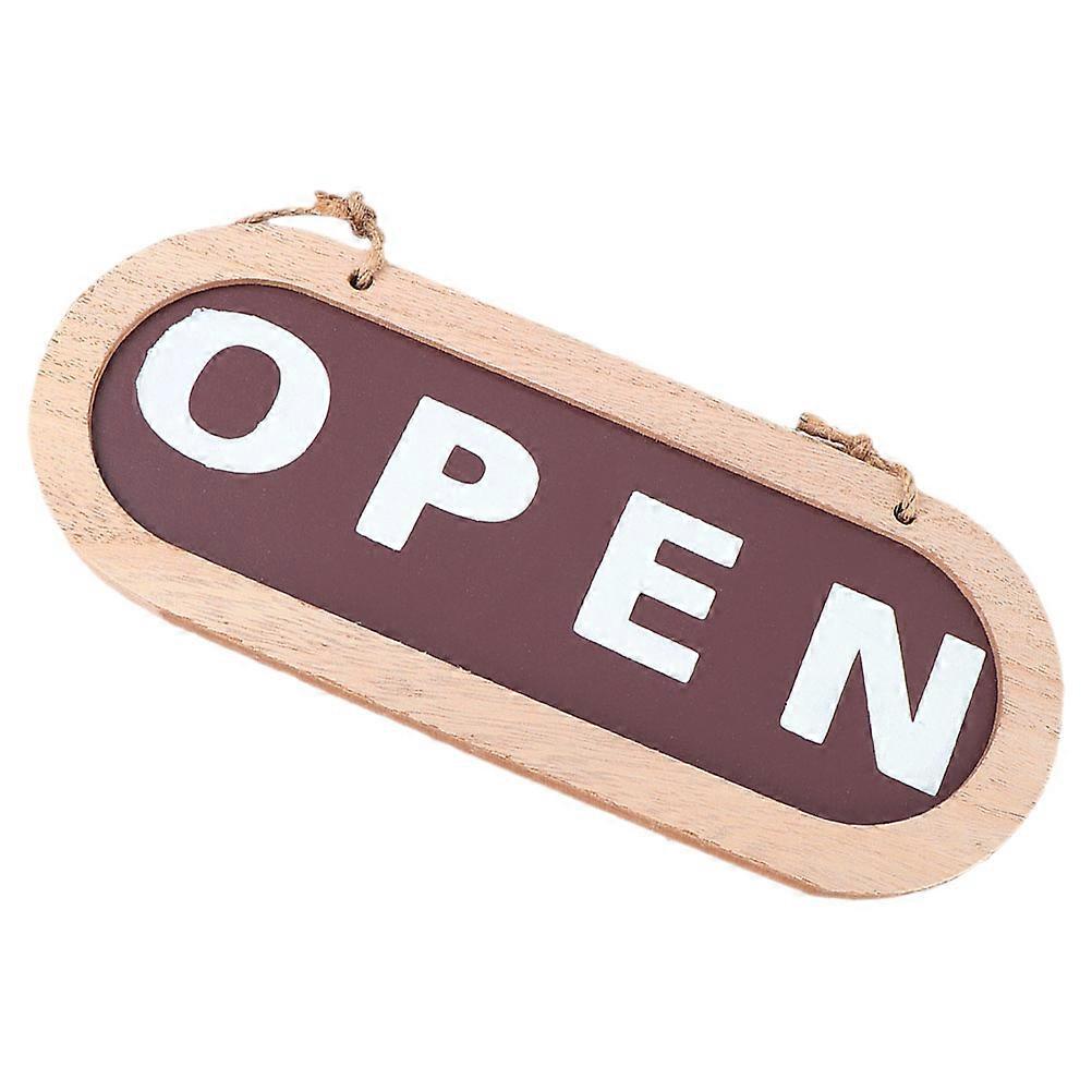 Double Sided Wooden Open Closed Sign for Business Hanging Door 3Pcs Set