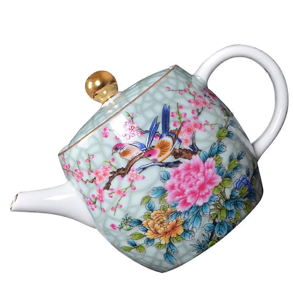 Tea Pot for Household Use 2Pcs Ceramic Teaware Assorted Color