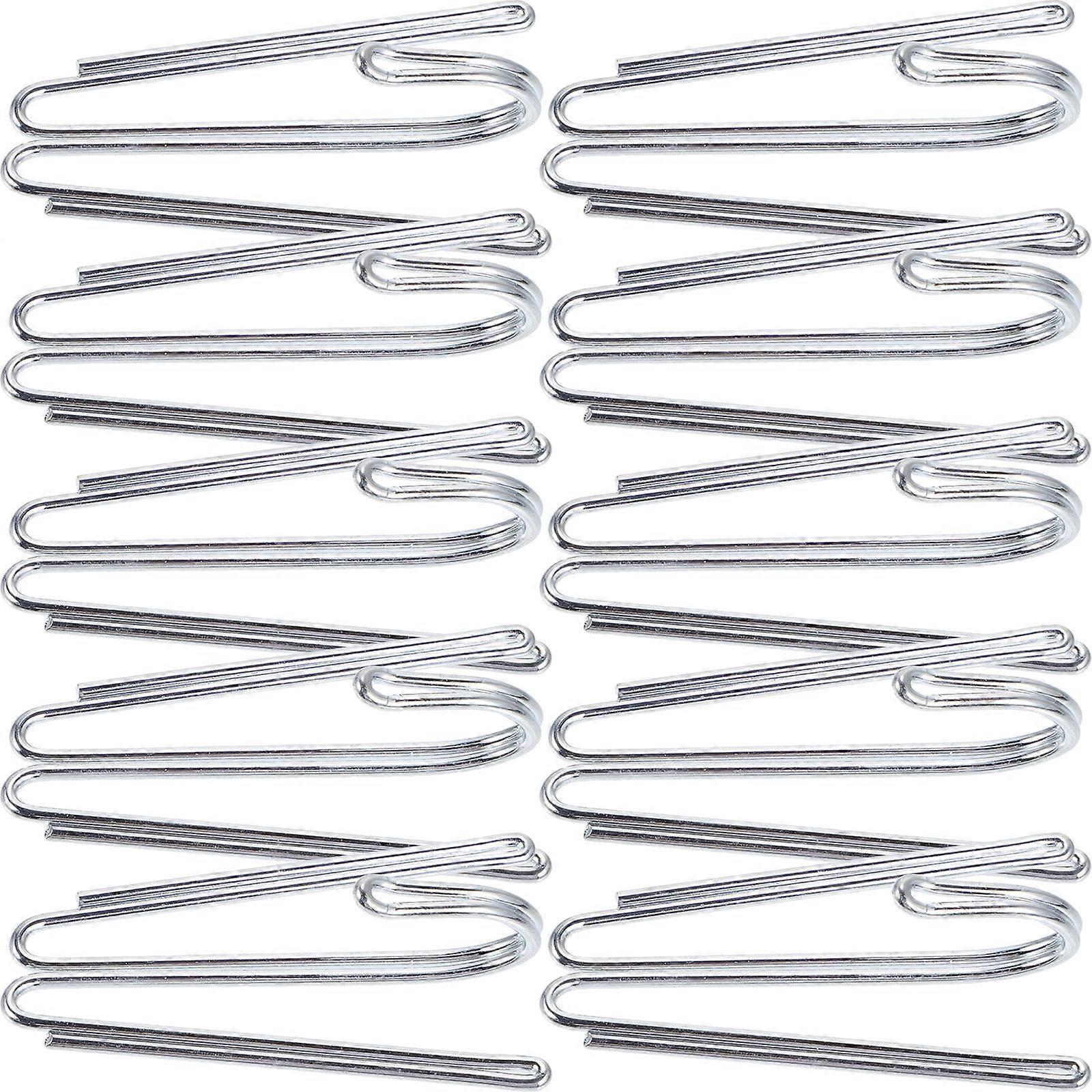 Curtain Hooks for Drapes Heavy Duty Function with 100Pcs Hooks Silver