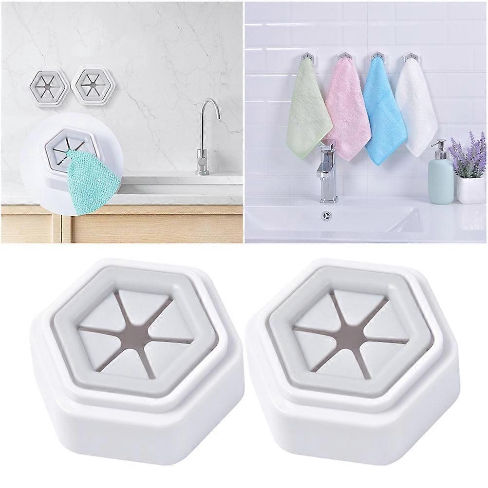 Towel Holder Free for Storage 12Pcs White Durable ABS Plastic