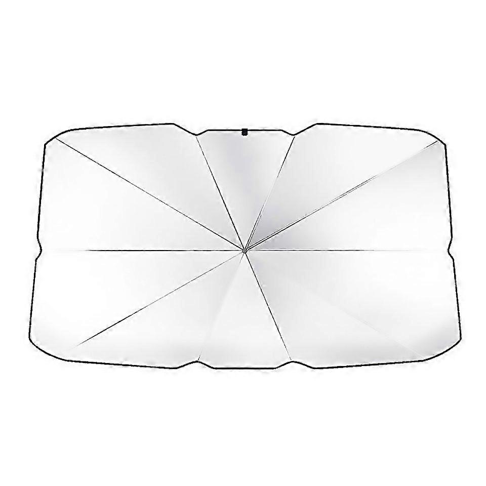 For Car Windshield Telescopic Folding Thermal Insulation Parasol Size Coated Large Silver