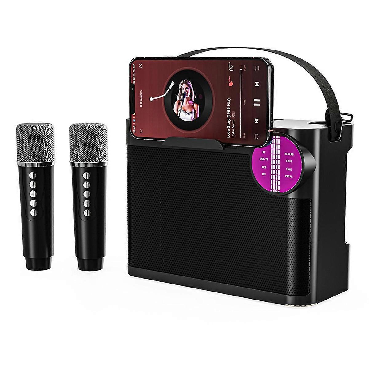 Powerful Wireless Portable Dual Mics Bluetooth Speaker