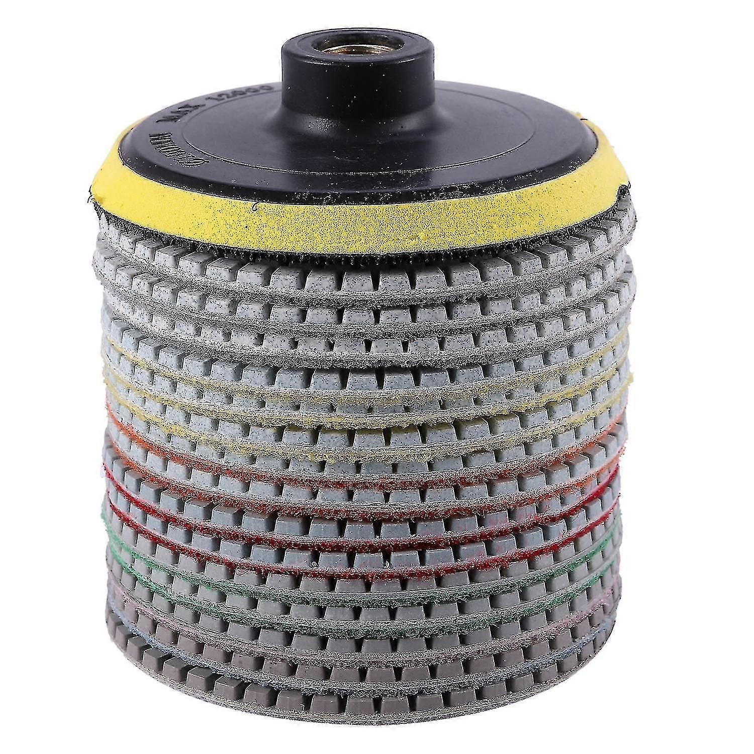 16pcs الماس تلميع منصات كيت 4 بوصة 100mm الرطب / الجاف لحجر الجرانيت الخرسانة الرخام تلميع U