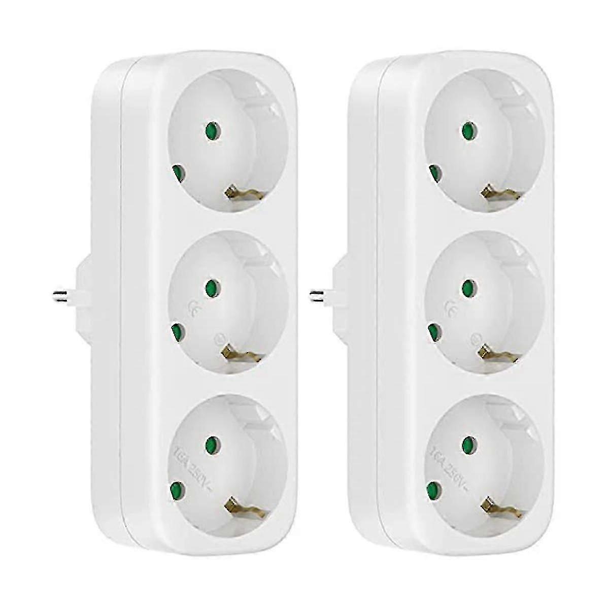 Portable 250v/16a Socket Adapter with Multi-Socket Cable-Free Converter Eu Pl Compatibility In Stock