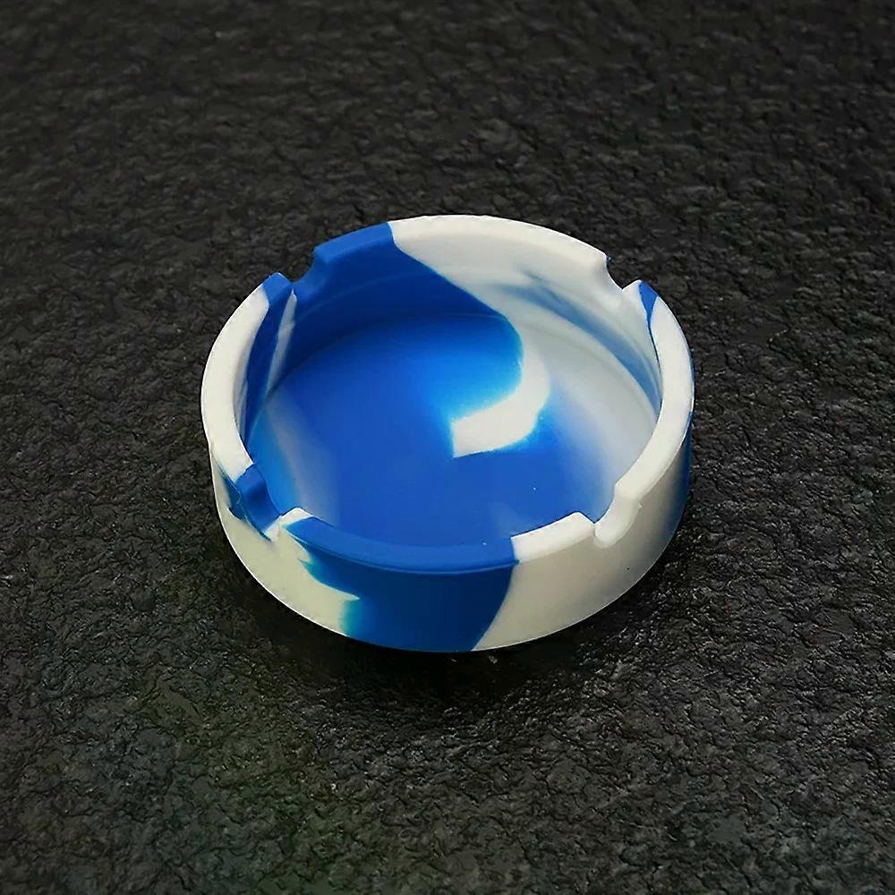 Luminous Colorful Silicone Soft Ashtray Light Circular Fluorescent Smoking Accessories Cigarette Case Drop Creative Ash Trays