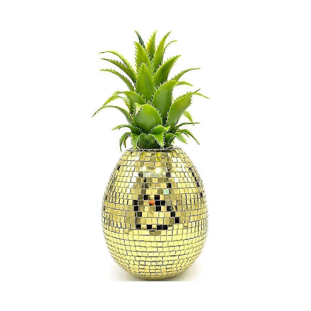 Pineapple Gold Ornaments Inlaid with Glass Simulation