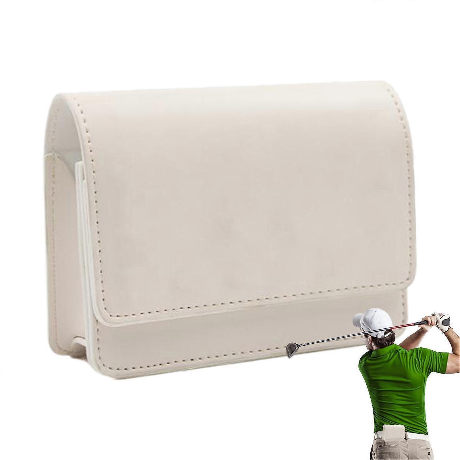 Golf Rangefinder Case Waterproof Carry Bag with Belt Compatible with Most Range Finders in White Durable Design