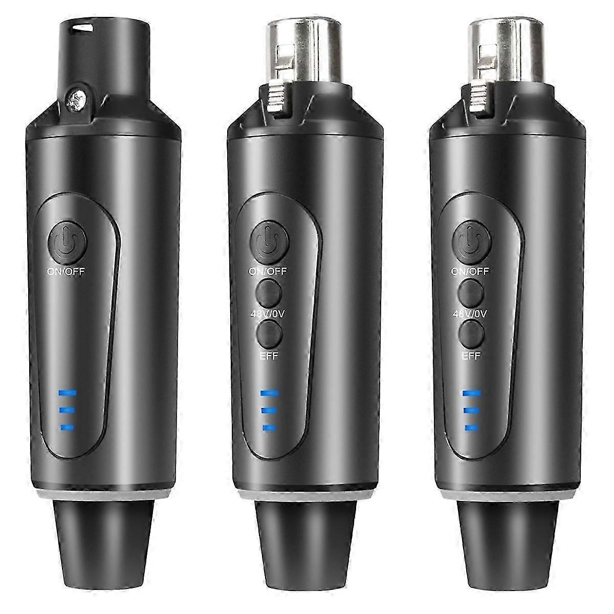 3PCS Wireless Microphone System XLR Microphone Converter Adapter 2.4GHz Transmitter Receiver for Condenser Dynamic Mic_c*