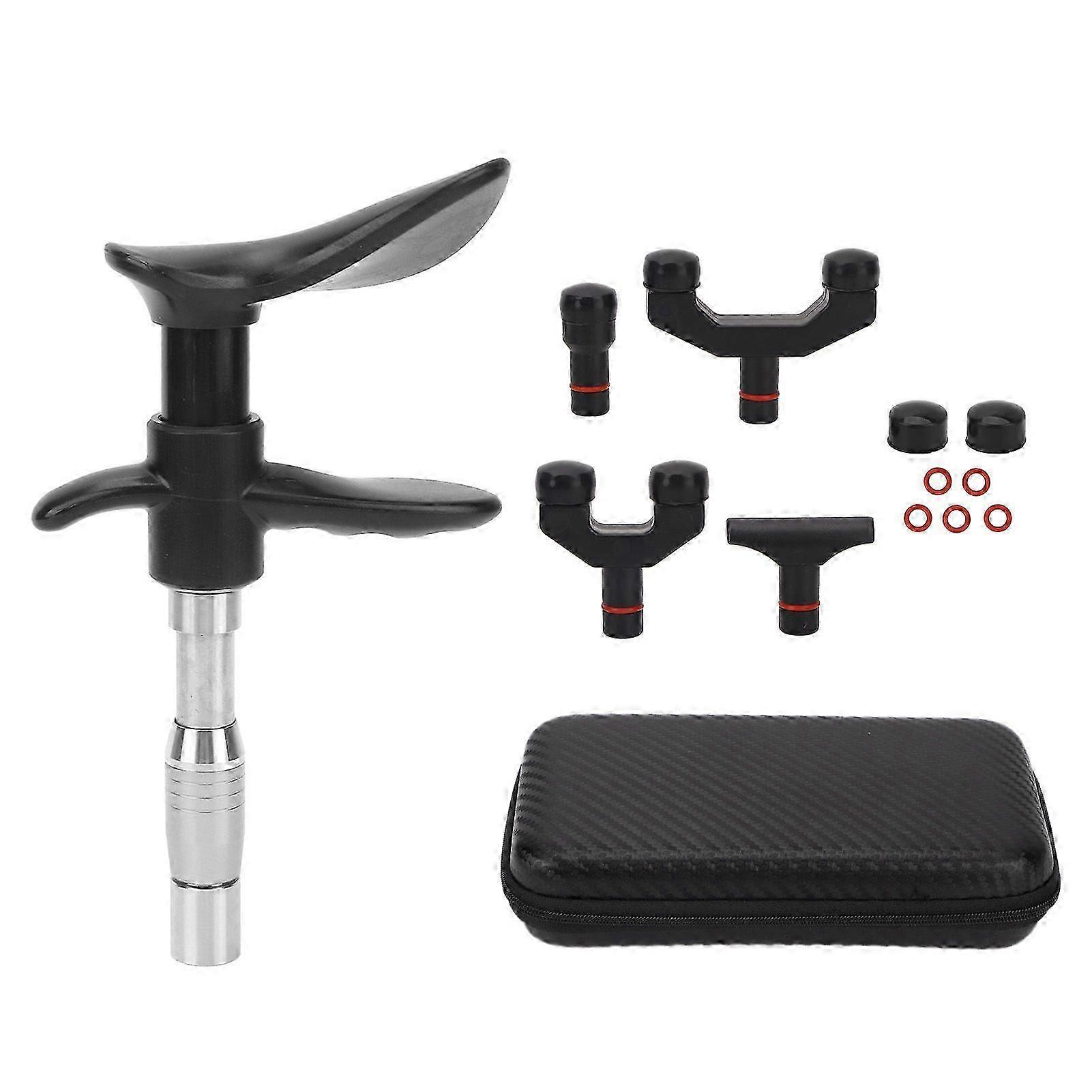 25-26 Chiropractic Adjustment Tool Joint Relief Spine Adjusting Correction Massager with Repaceable Massage Head Silver