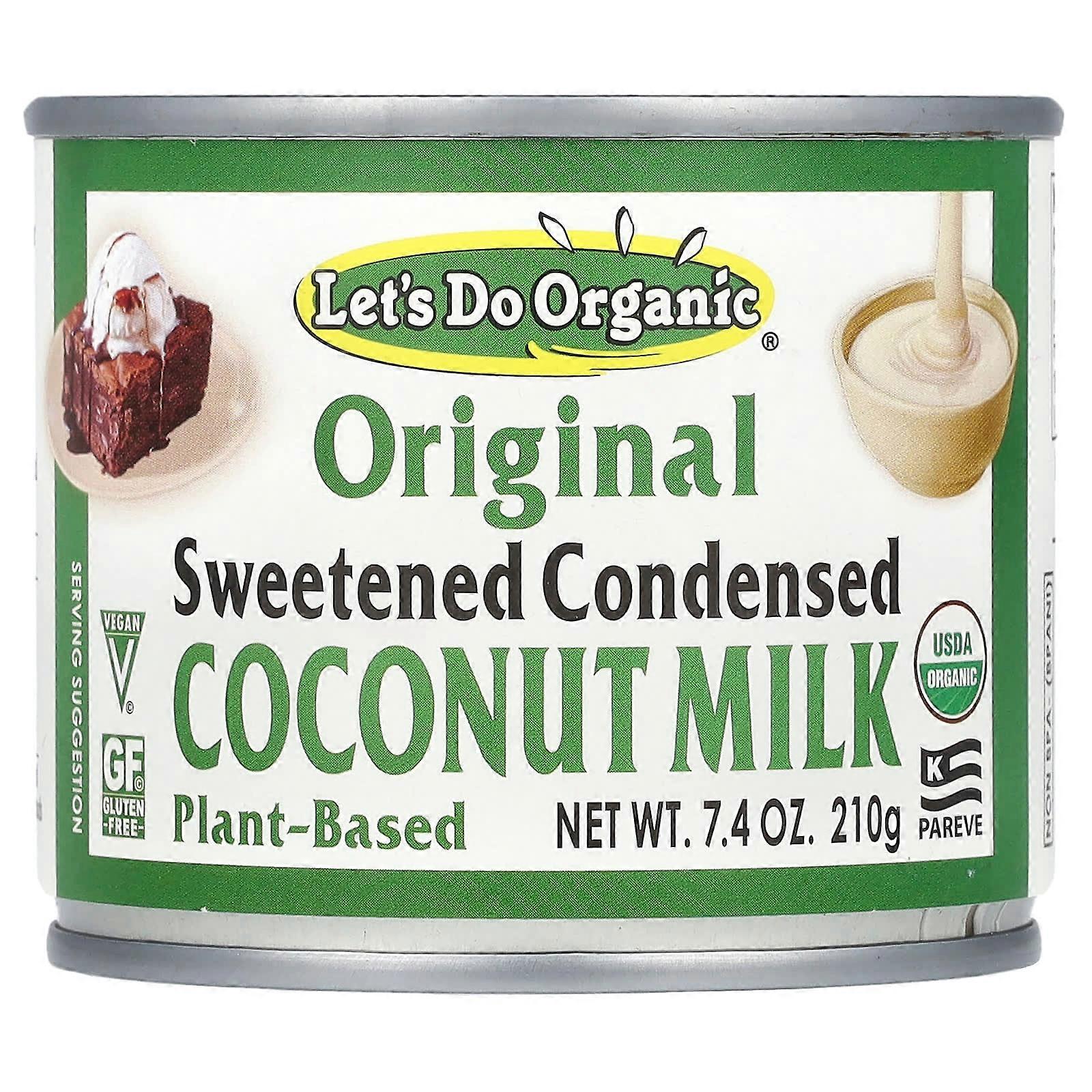 Let's Do OrganicÃÂÃÂ¬ÃÂÃÂ, Sweetened Condensed Coconut Milk, Original , 7.4 oz (210 g)