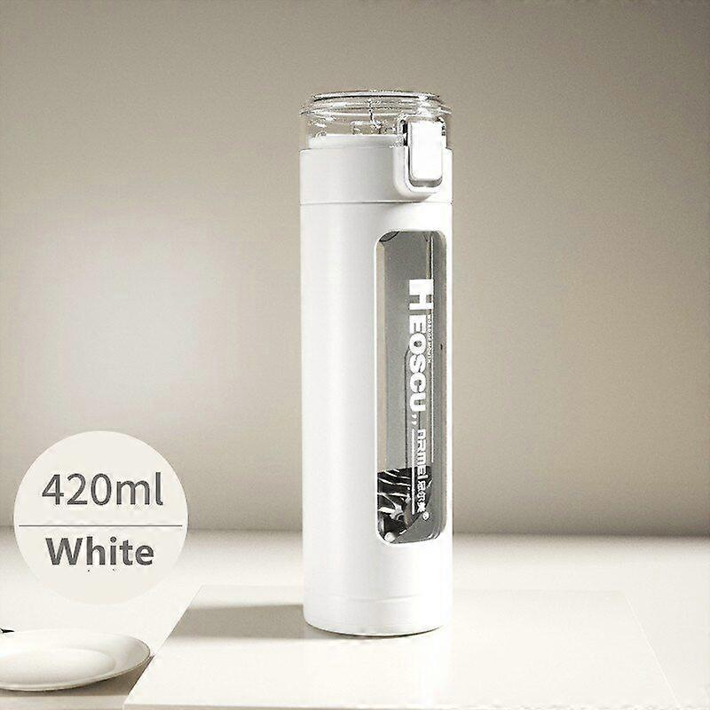 مزدوجة المحمولة زجاج لطيف زجاجة المياه Kawaii كأس بهلوان مع هدايا القش