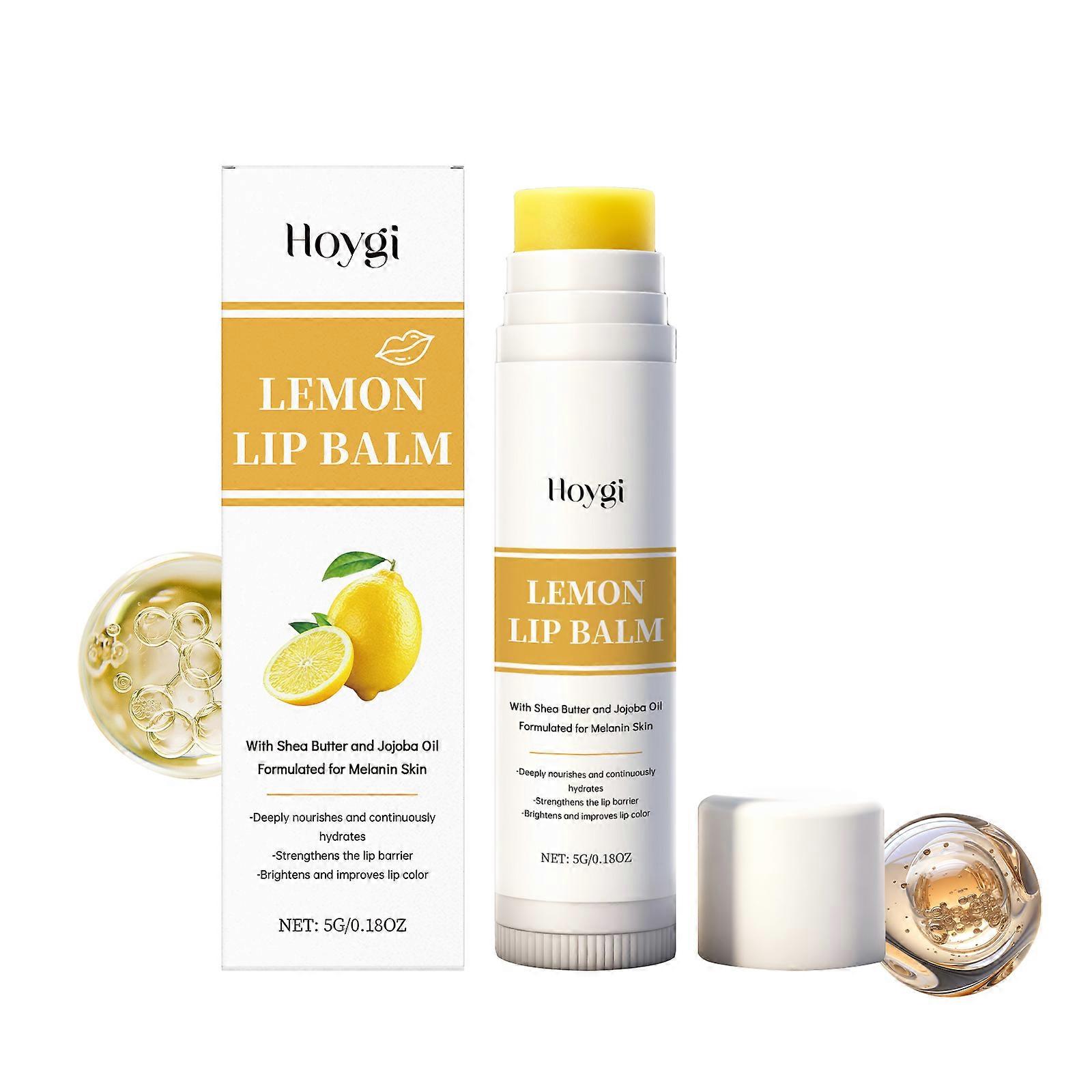 Hoygi Lemon Turmeric Lip Balm Moisturizes And Brightens The Lips, Moisturizes And Softens The Lips, And Keeps The Lips Moist