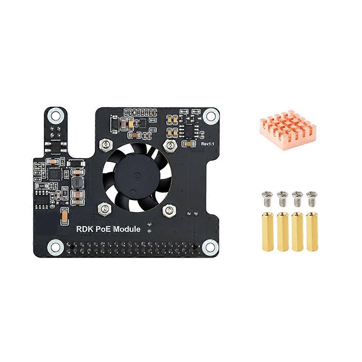For RDK X5 PoE Expansion Board with Cooling Fan & Metal Heatsink