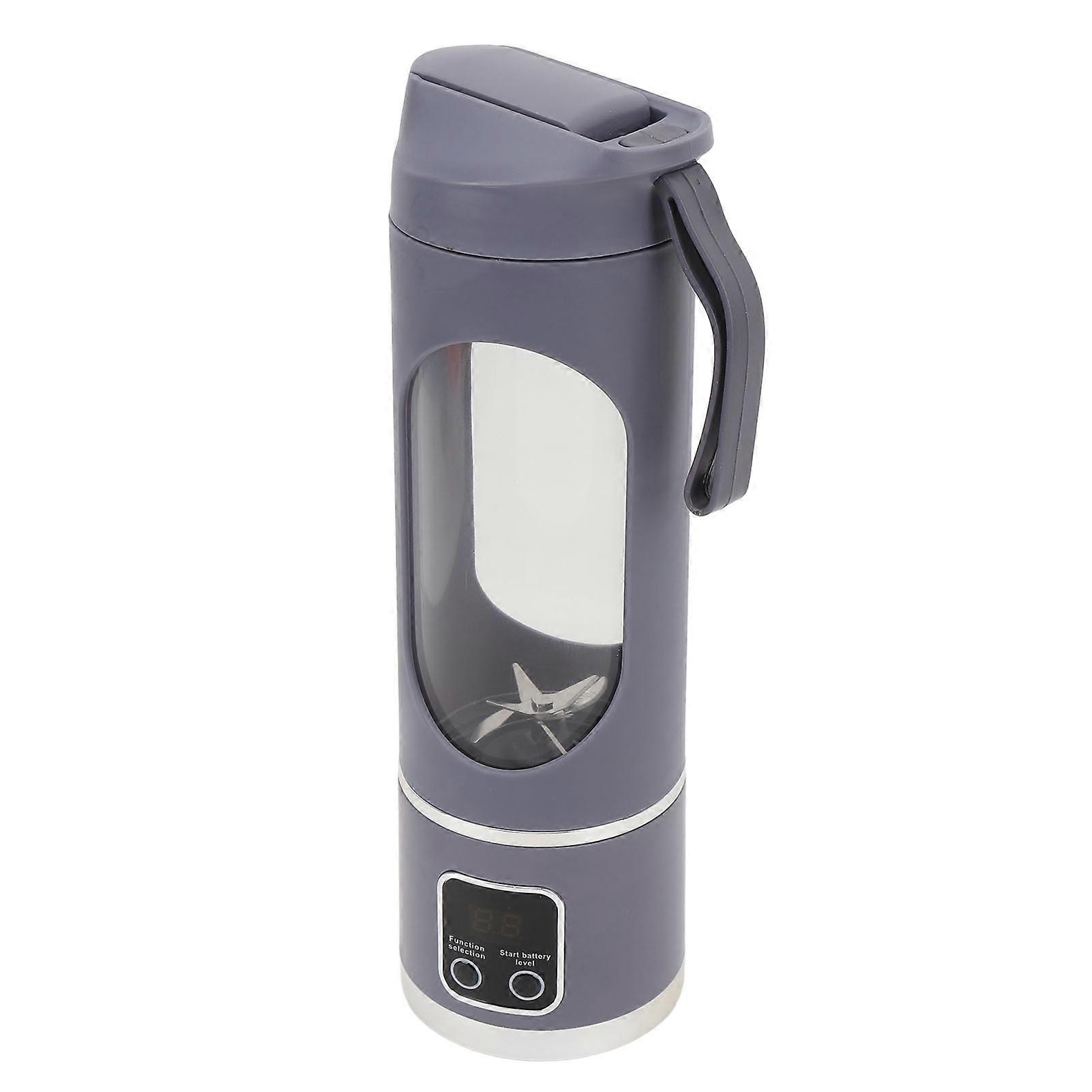 Portable Blender Rechargeable 450ml Blender Cup Portable Juicer Cup for Home Gray Purple 