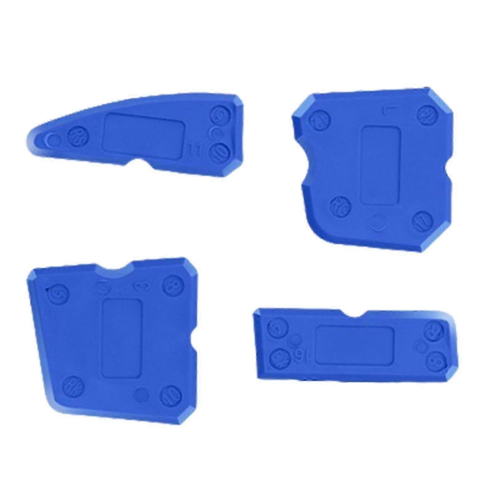4pcs Multifunctional Mortar Scraper Set for Efficient Tile Gap Cleaning and Smoothing in Kitchens and Bathrooms Kitchen Tile Scraper Blue
