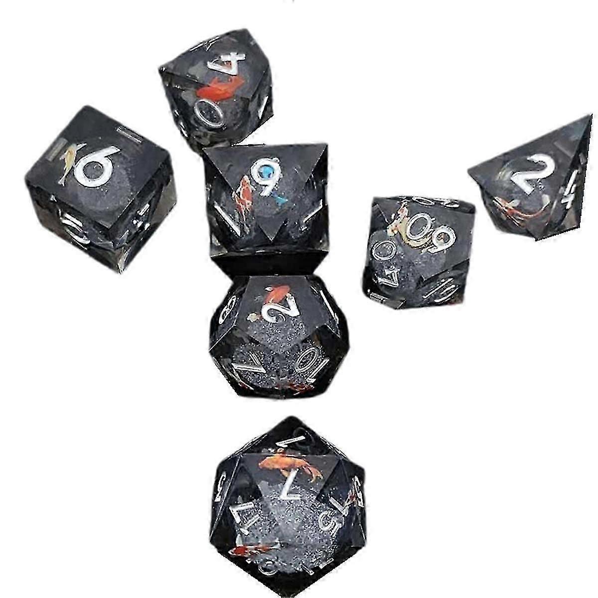 Resin Decal Quicksand for DND Dice Coc Running Group Dice Dnd Cthulhu Polyhedron Running Group Board Game DND Dice B