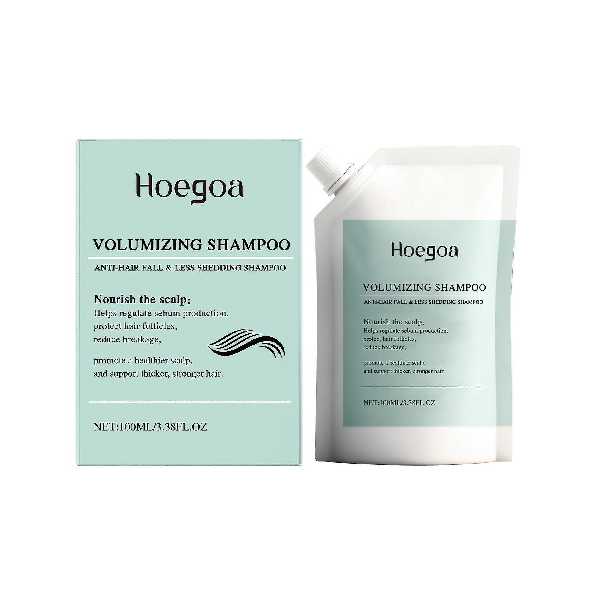 Hoegoa Fluffy Shampoo Gentle Cleansing Scalp Natural & Fluffy Plump Soft And Shiny Daily Hair Care