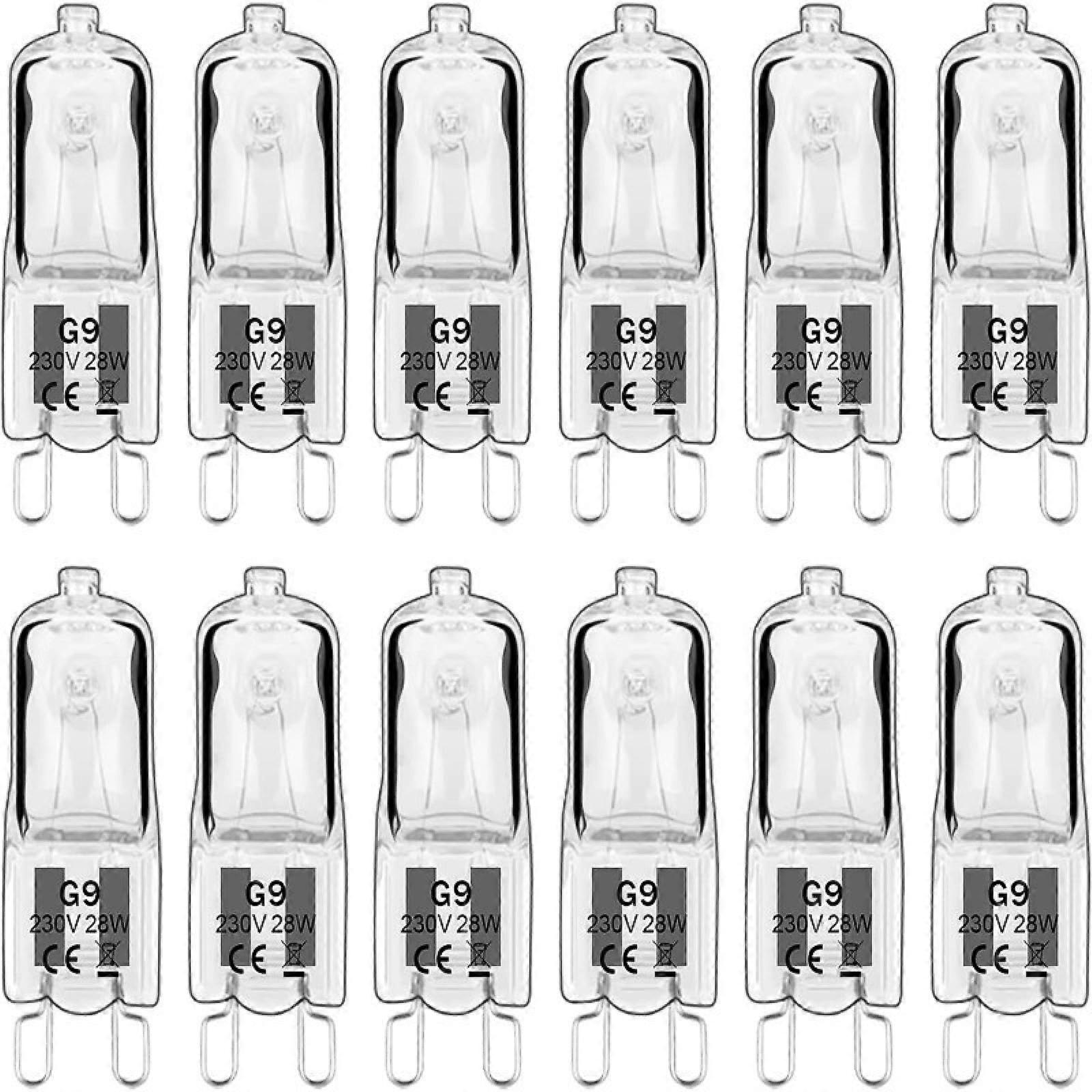 G9 220V 18W Halogen Beads Oven Bulb Table Lamp Wall Lamp Crystal Pin Bulb Pack Of 12 One Size