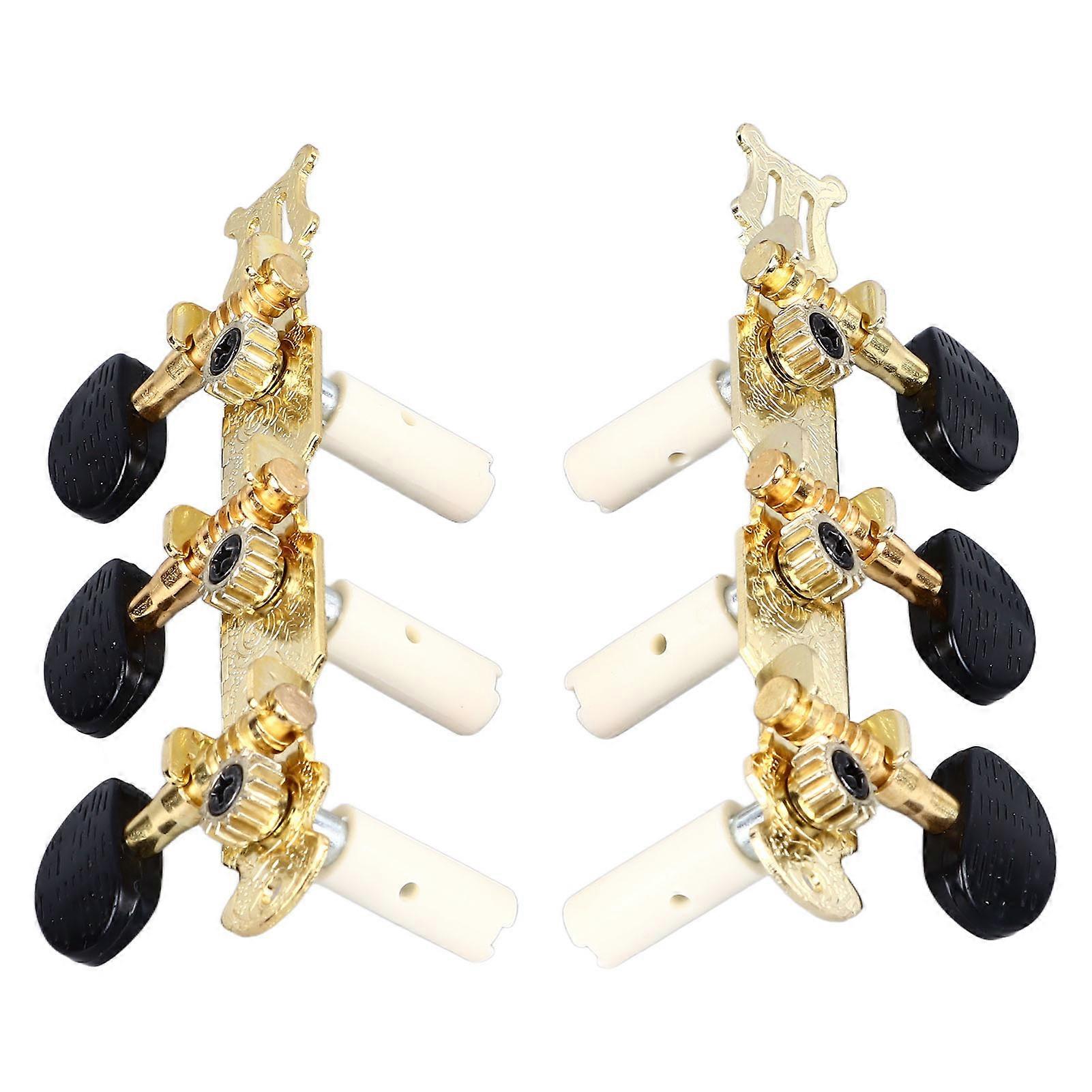 2PCS Guitar Tuning Pegs Open String Tuning Keys Machine Head Copper Tuners for Classical and Acoustic Guitars