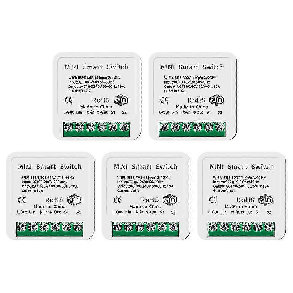 16a 2-way Tuya Smart Mini Wifi Light Switch Timing Remote Voice Group Control For Smart Life Google