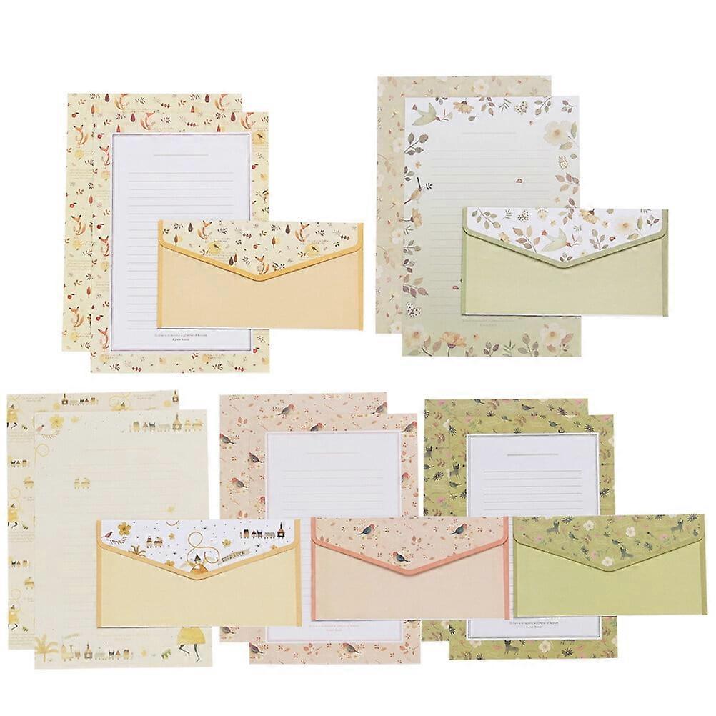 SOAC Lovely Flower Printing Envelopes, Assorted Colors, 15 Count, 5 Pack