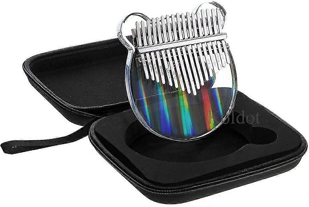 Rainbow Clear Kalimba Thumb Piano Bear Shaped 17 Key Solid Finger Piano