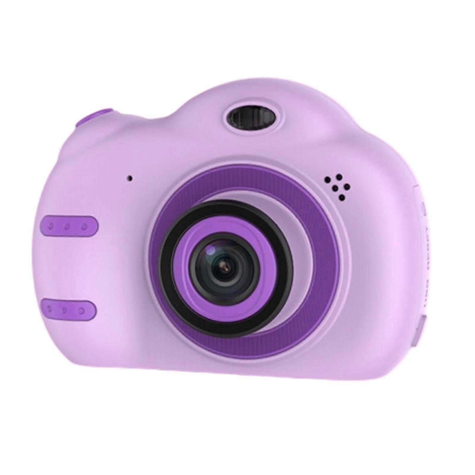 Shockproof Child Friendly Digital Camera Simple Operation Photo Video Recording 16GB Memory Support 1500 Photos Capacity  Purple