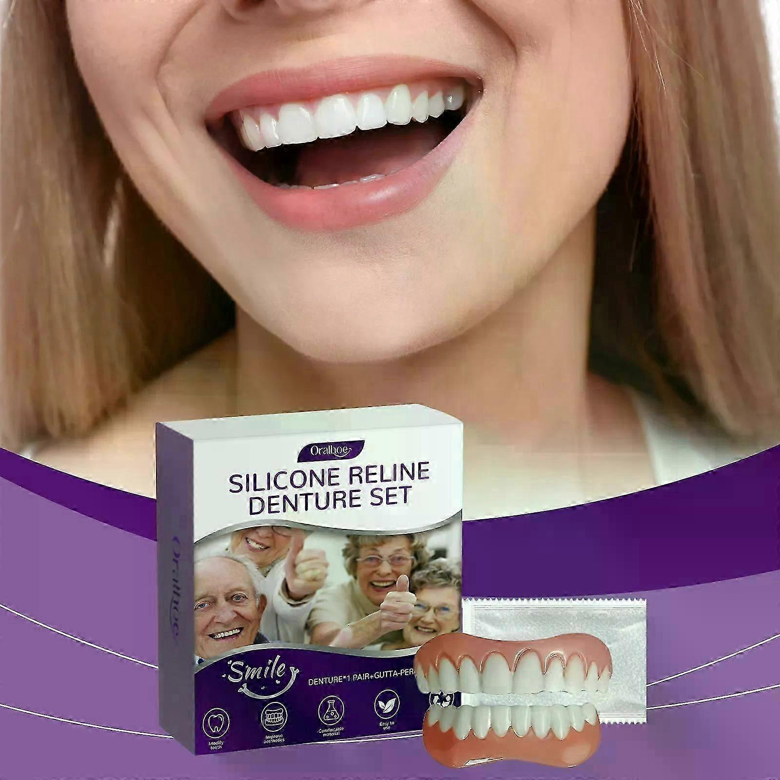 suitable for Denture Silicone Reline Kit, Denture Silicone Reline Kit, Soft Denture Reline Kit, Soft Denture Reline Kit for Men and Women