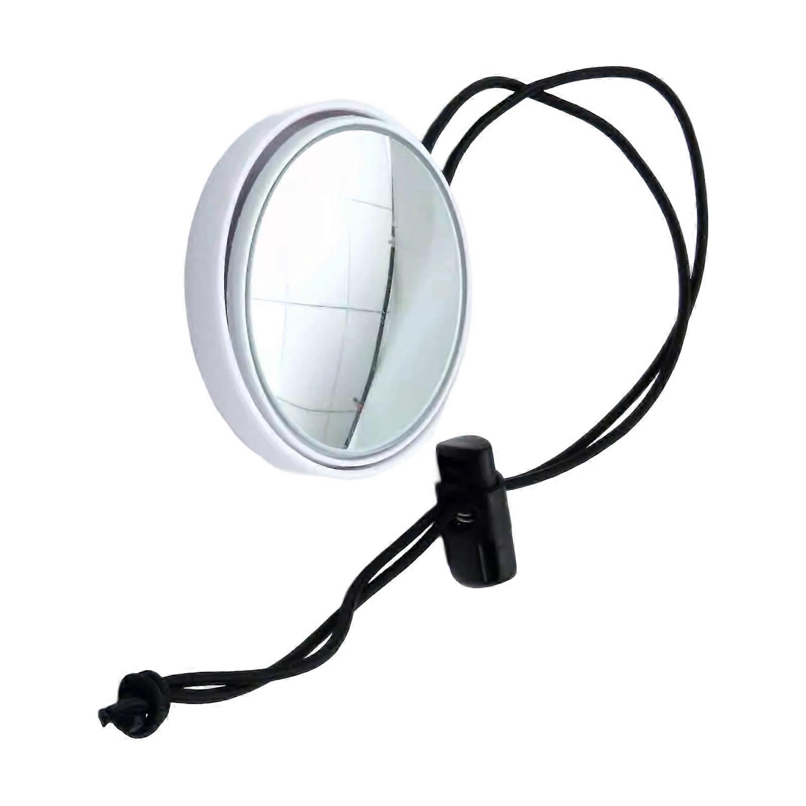 Practical Diving Rearview Mirror with Lanyard Adjustable Underwater Diving Rearview Mirror Side Hanging Tool Enduring  White