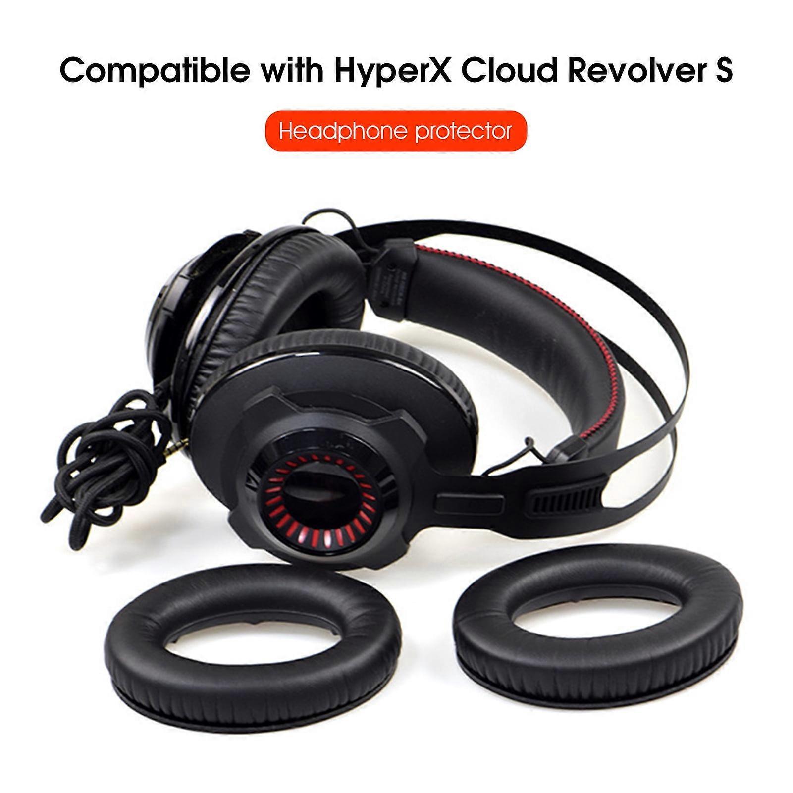 SUSUchens 1 Pair Headphone Covers, Breathable & Noise-Insulating, Ultra-Soft Faux Leather Earmuffs Compatible with HyperX Cloud Revolver S Style A