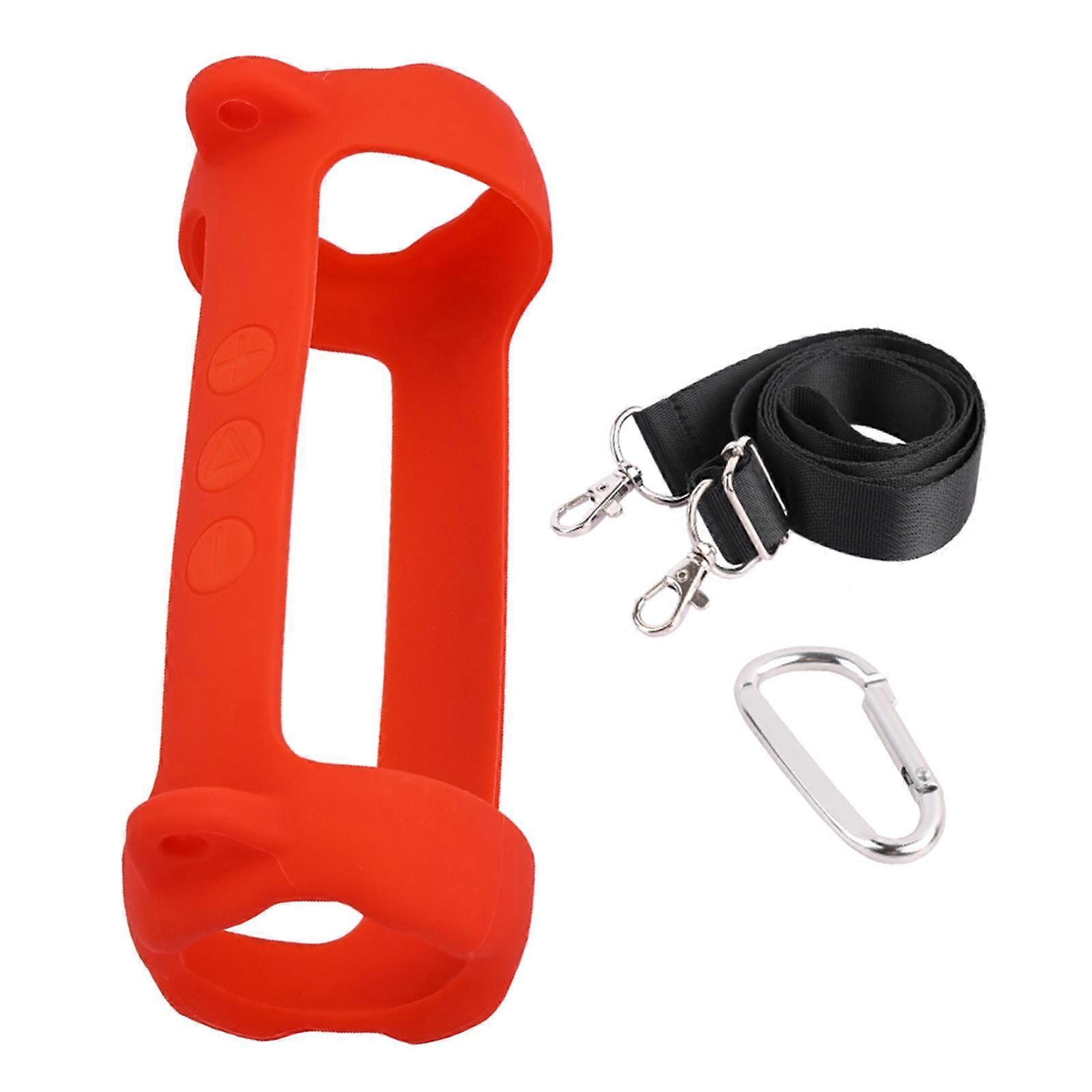 Flexible Silicone Case Protectors for Flip 7 Speaker Shell with Precise Cutout Bags for Uninterrupted Music Use  Red