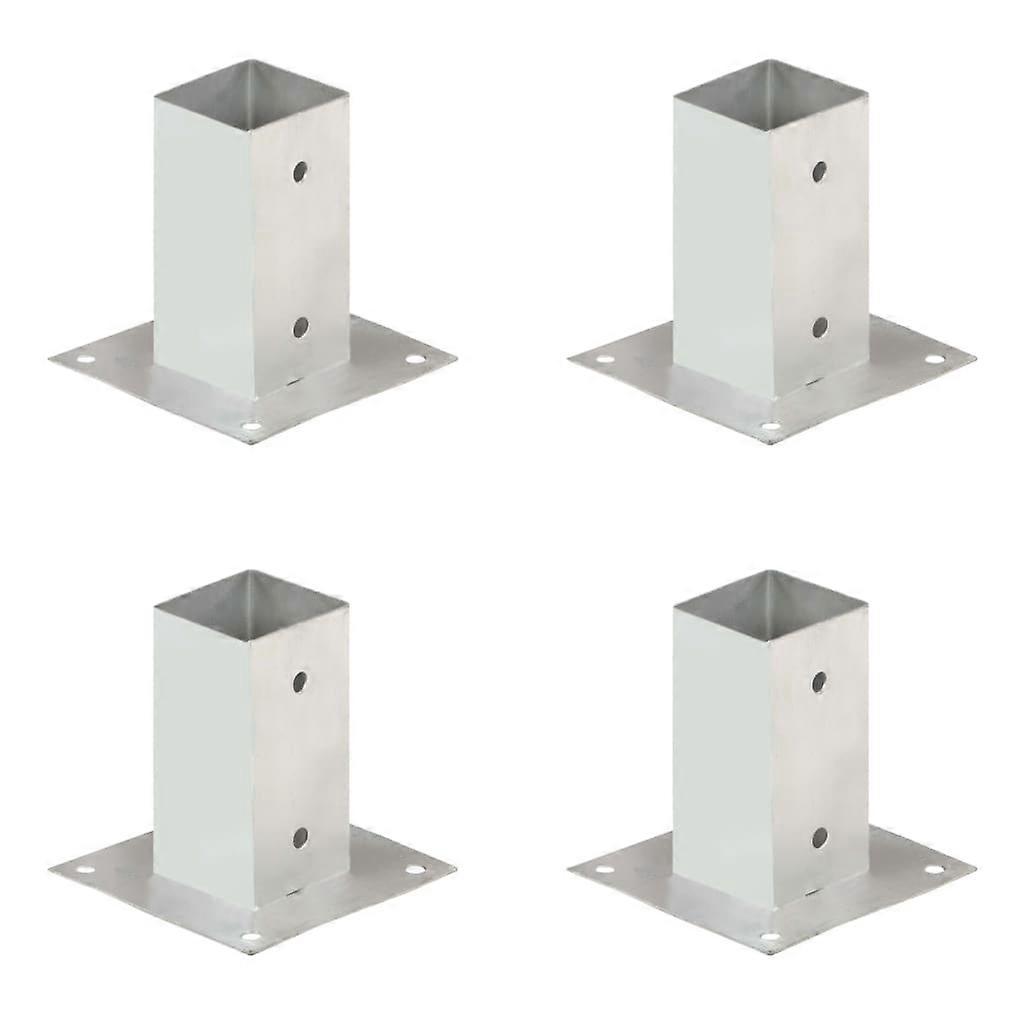 Post anchor 4 pcs. Galvanized metal 71 mm