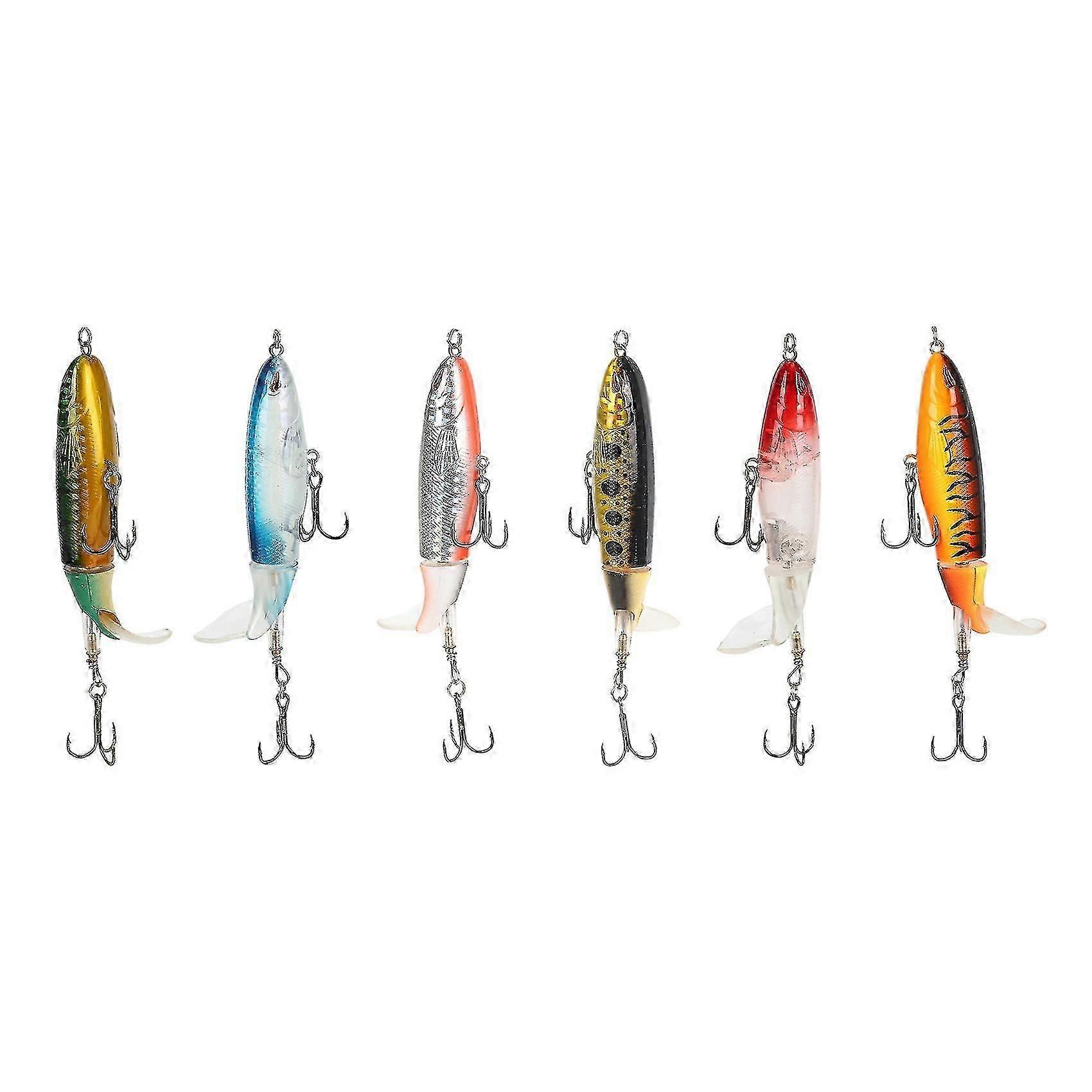 6pcs With Box Whopper Plopper 100mm 13g Floating Popper Fishing Lure Artificial Hard Bait Wobbler R (tangling)