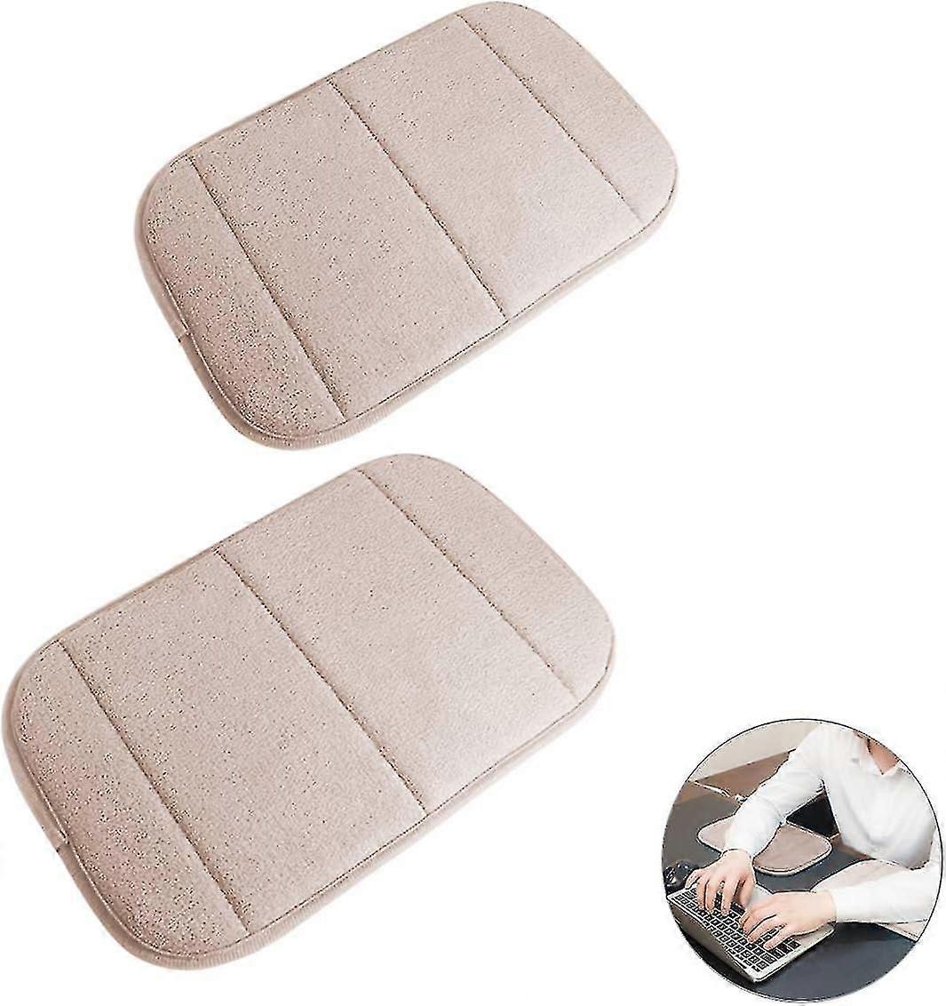 2 Pack Portable Computer Elbow Wrist Pad, Premium Memory Cotton Desktop Keyboard Arm Rest Support Mat (7.9 X 11.8 Inch) Ha