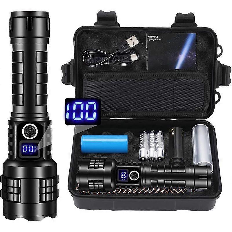 2000 Lumens Super Bright Rechargeable Flashlight Waterproof Outdoor A06 Telescopic Flashlight