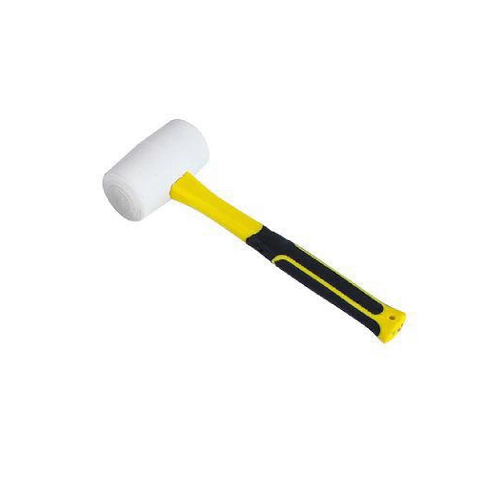 Ergonomic Fiberglass Handle White Rubber Mallets 5kg Shock Absorption Ideal For Furniture Assembly And Precise Striking Multicolor